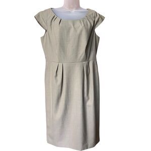 NWT Calvin Klein Tan A Line Dress Sz PM Missing Belt Classic Old Money Business